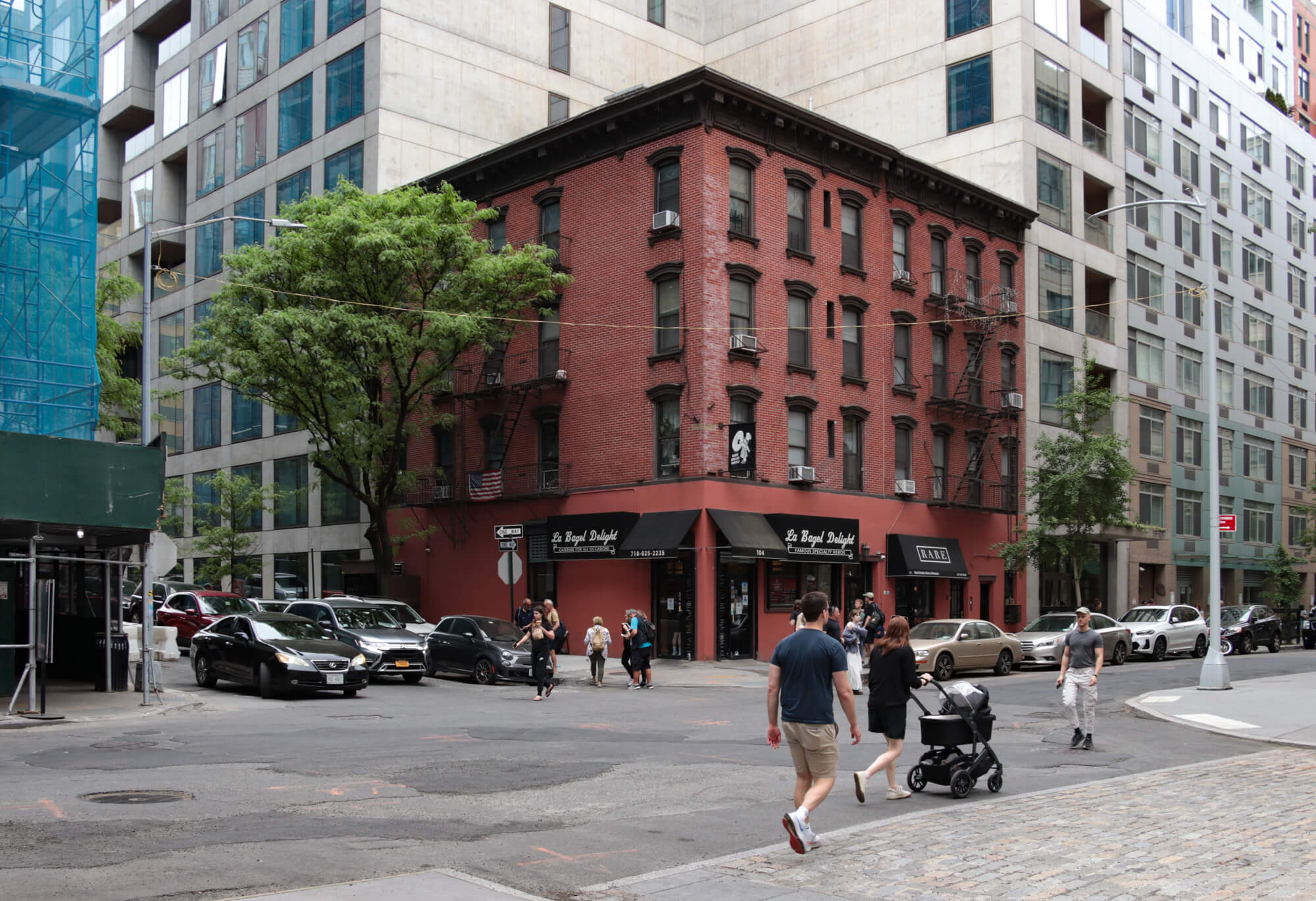 people walking in Dumbo