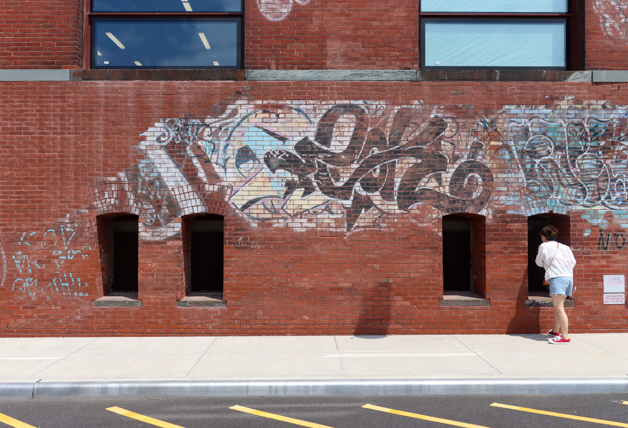 graffiti on the outside of the building