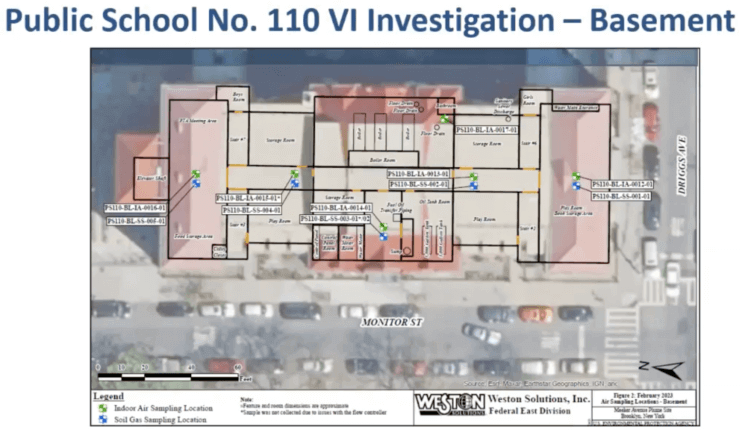 plan of school with findings