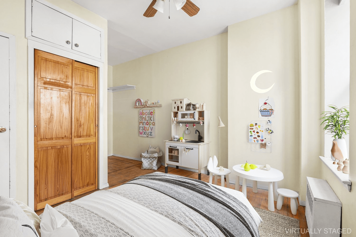 virtually staged bedroom