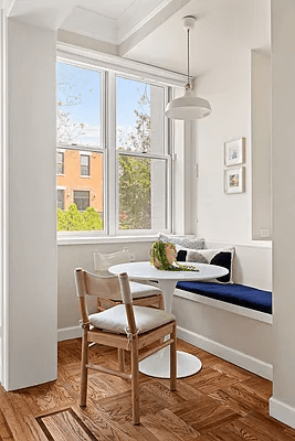 banquette in kitchen