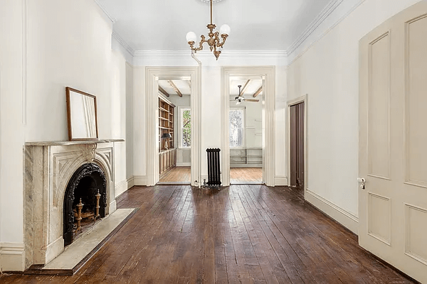 brooklyn open house - parlor with a mantel