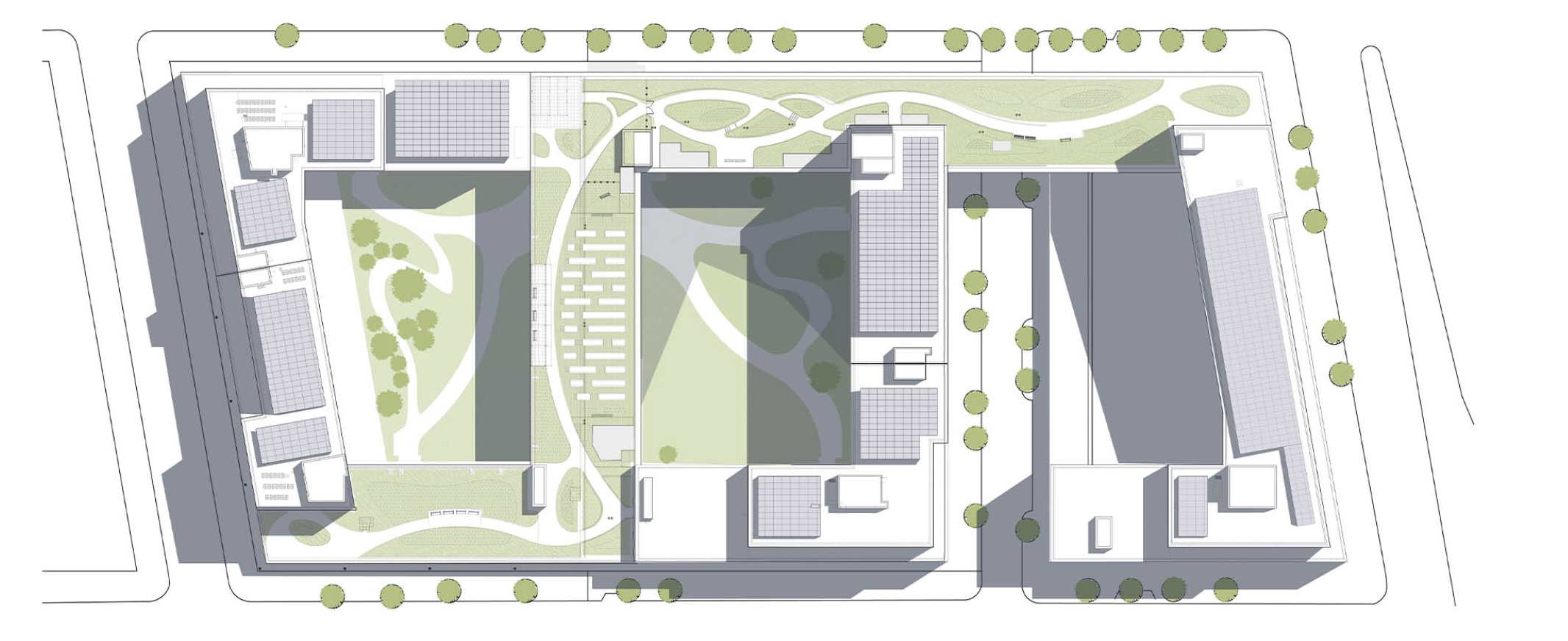 plan view showing the green space