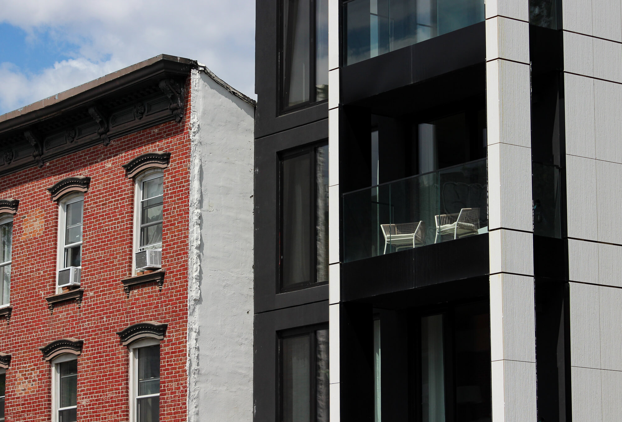 old and new buildings in greenpoint