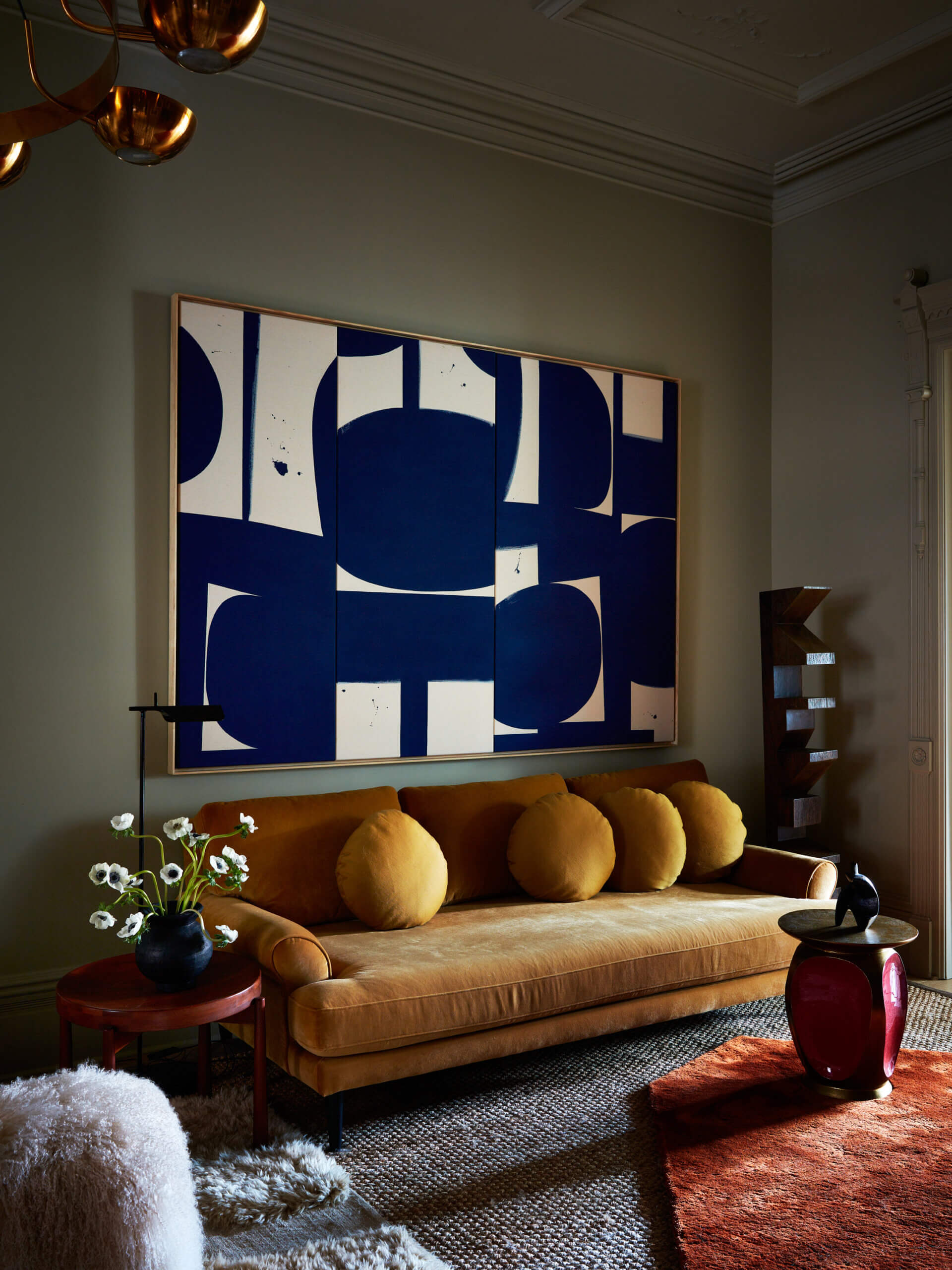 YELLOW SOFA BLUE ART