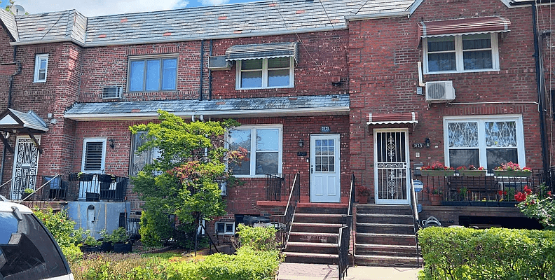 brick row house