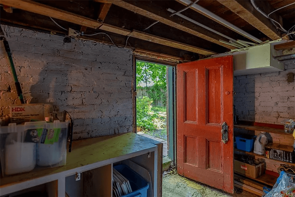 door in cellar leading outside