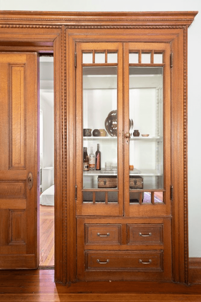 built-in china cabinet
