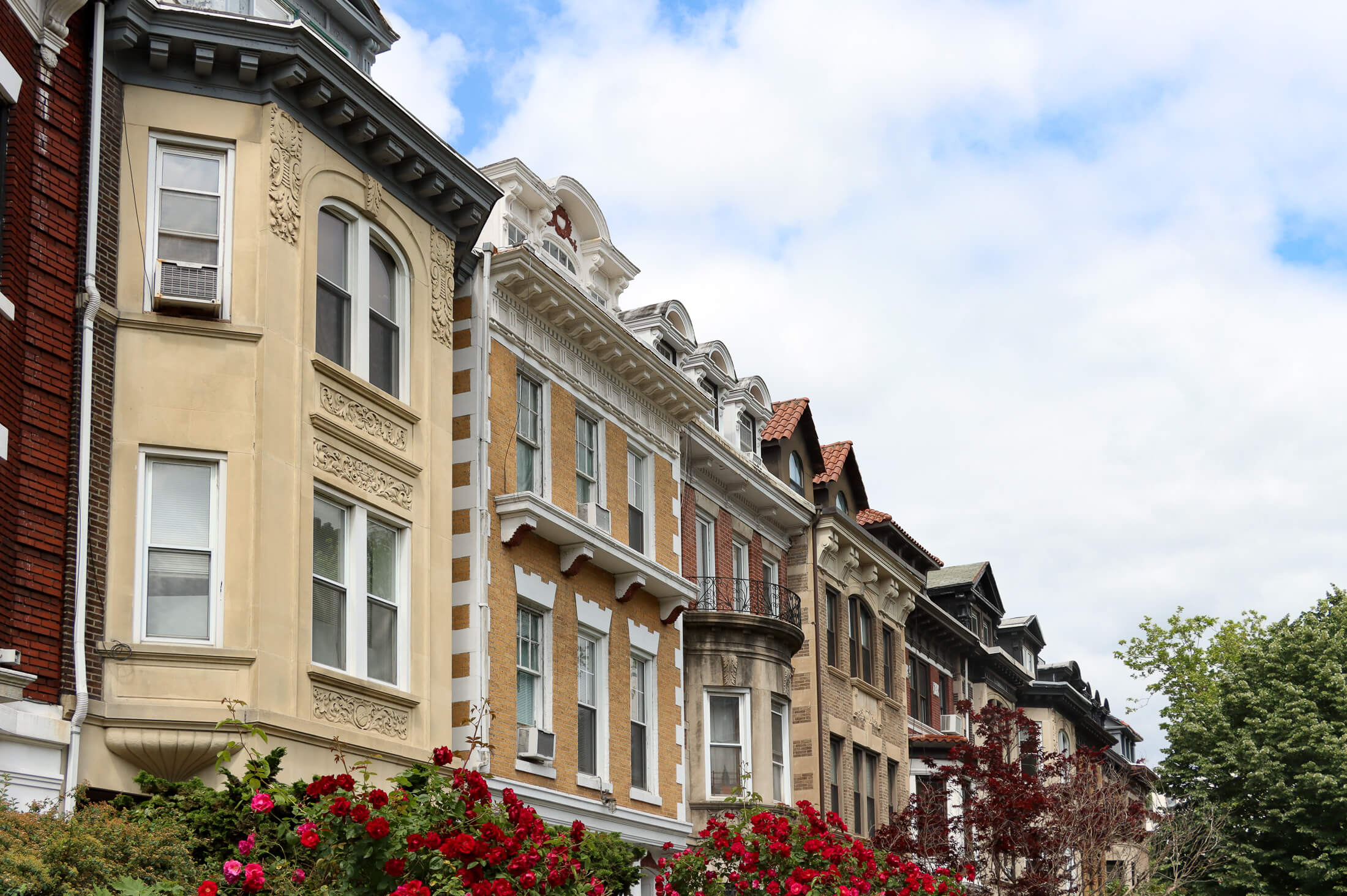 a row of houses in plg