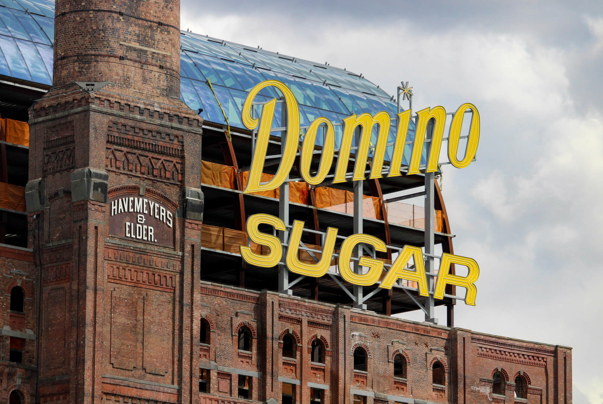 brooklyn news- the domino sugar sign in williamsburg