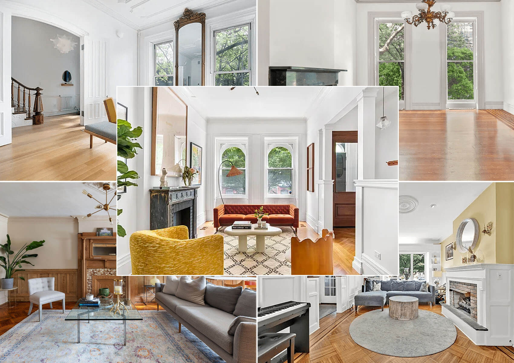 brooklyn listings - collage of houses for sale