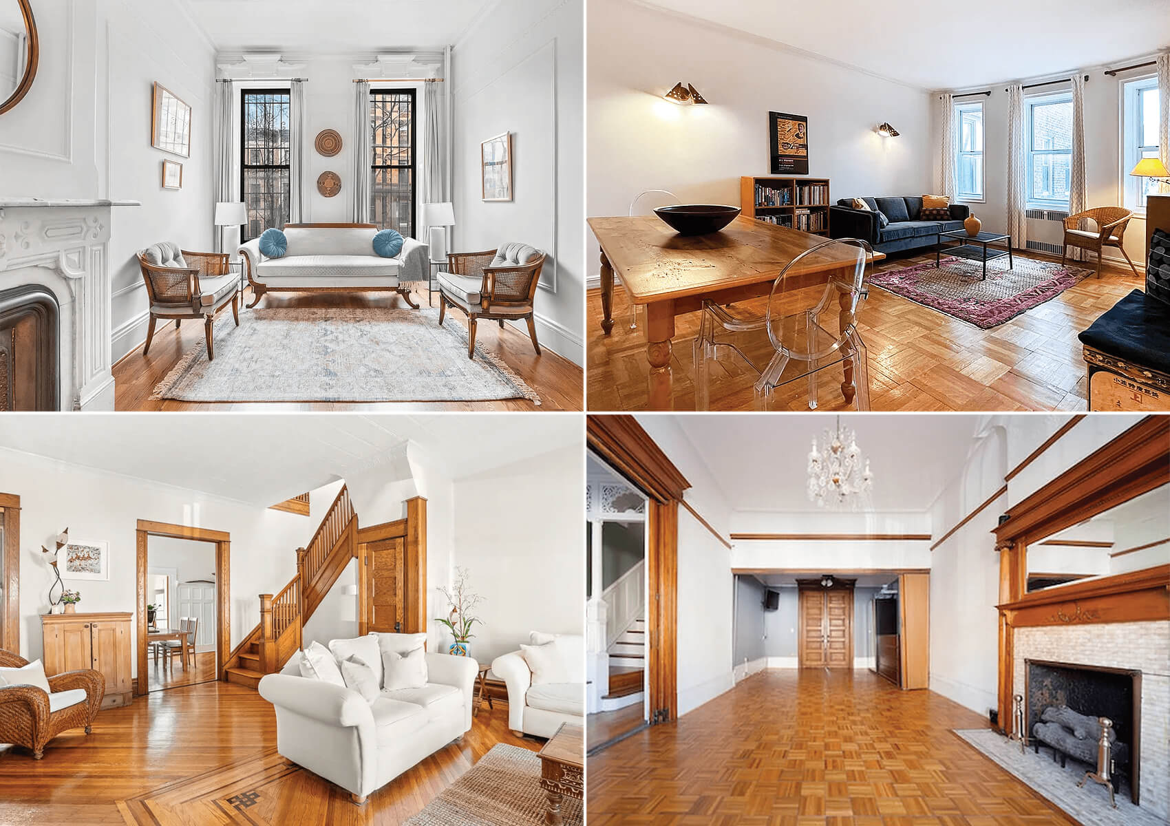 brooklyn listings- collage of brooklyn interiors