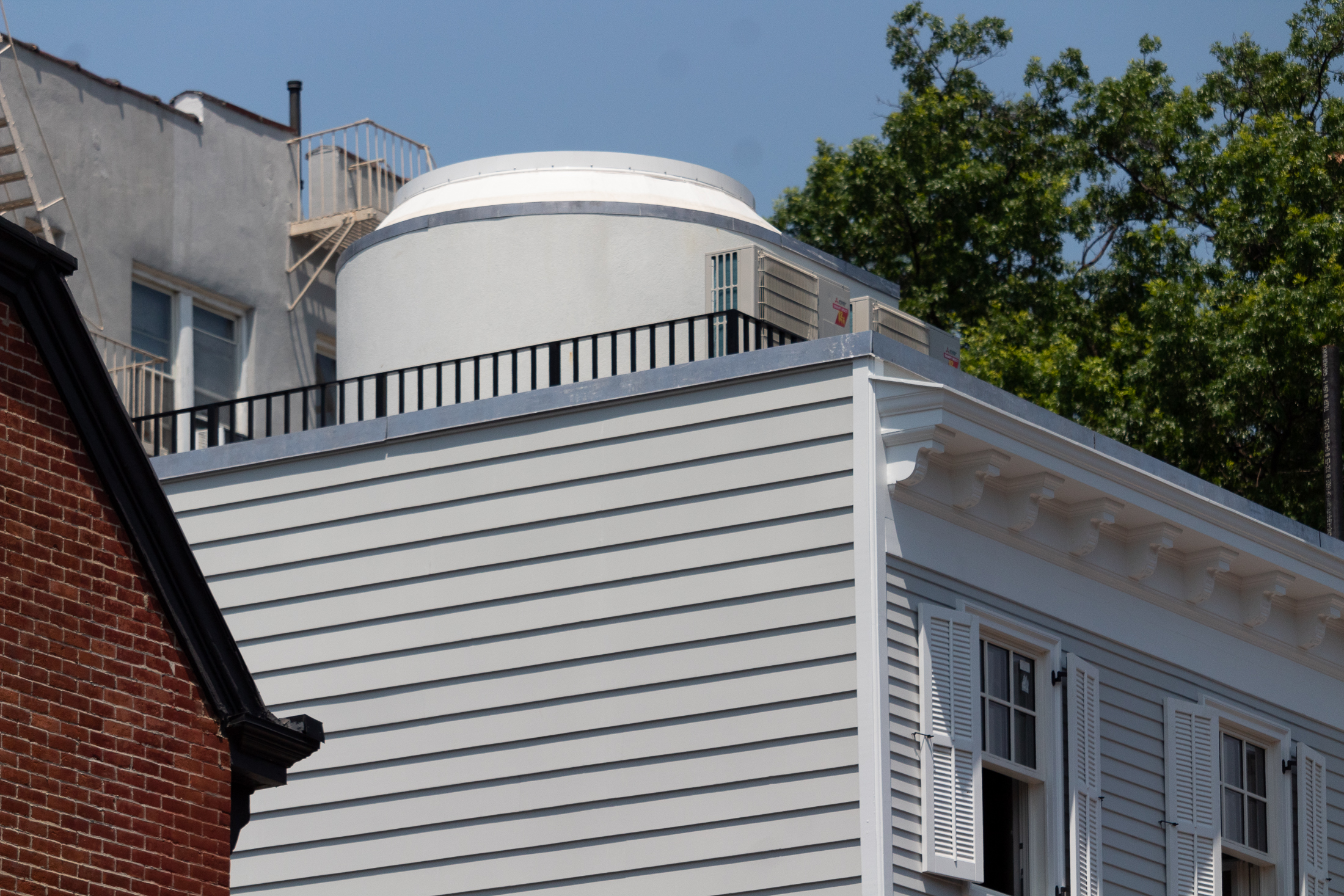 a closeup of the rooftop