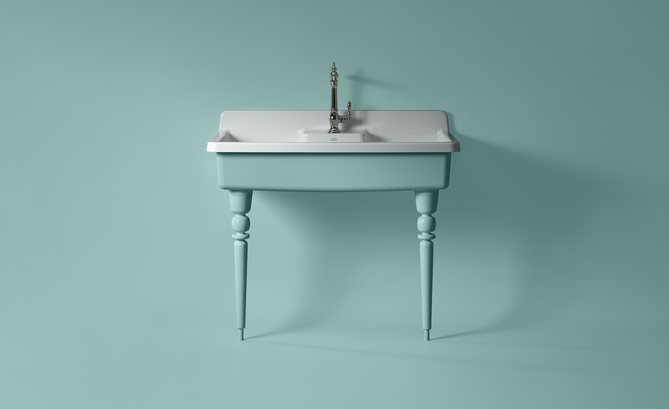 a spring green sink 