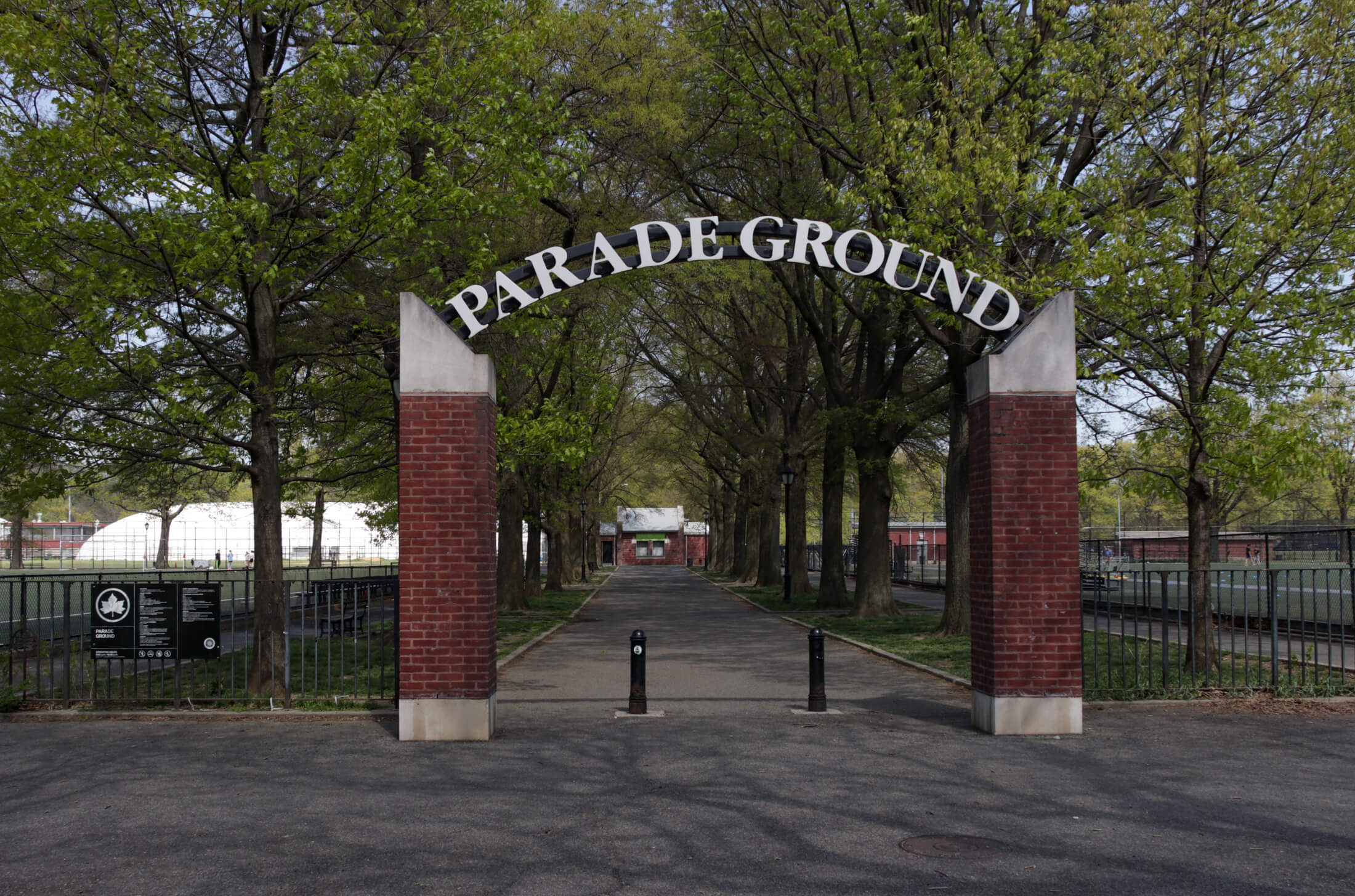 the prospect park parade ground sign