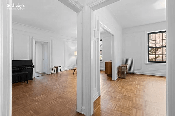 view from foyer with doorway into dining room and another into living room