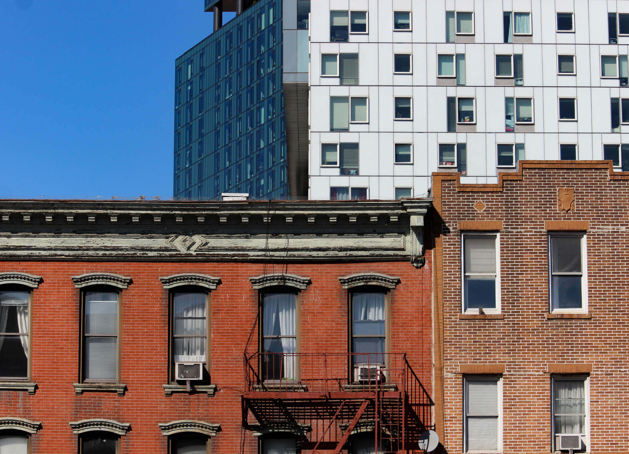 old and new buildings in prospect heights