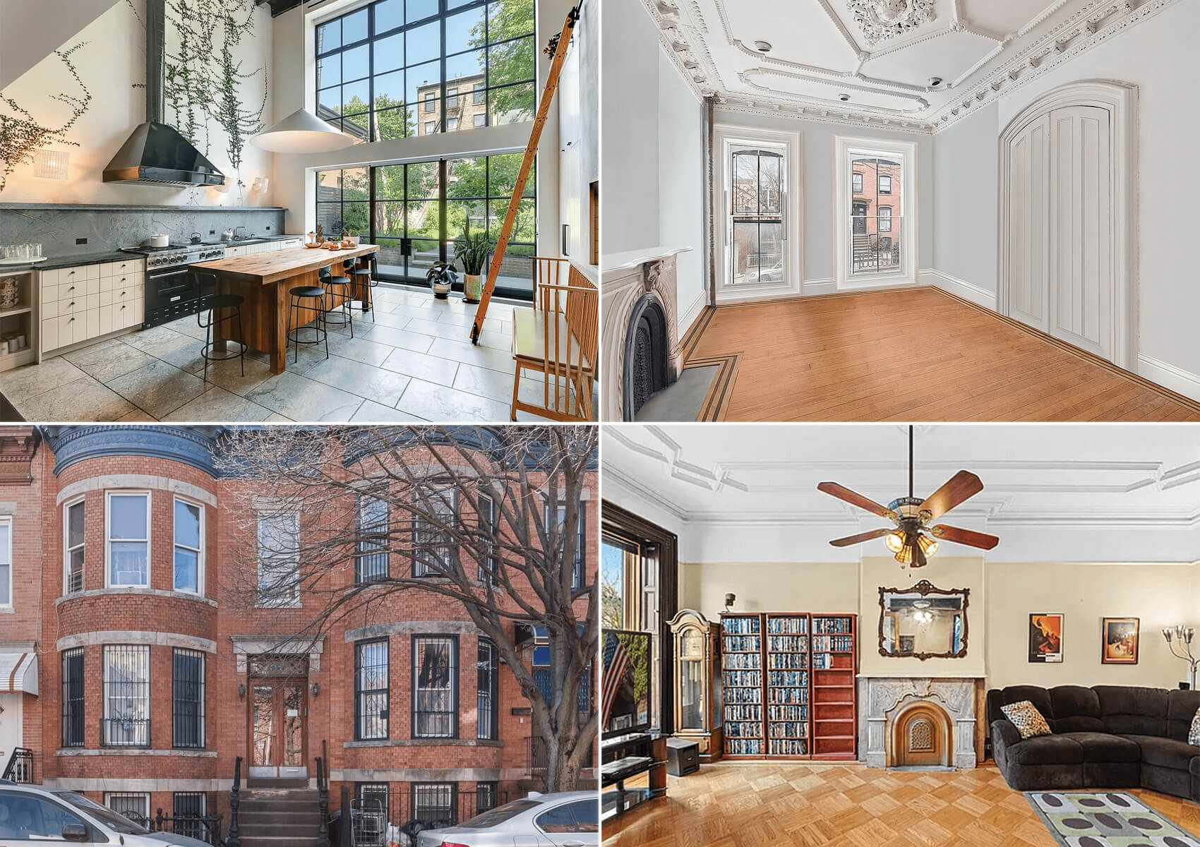 brooklyn listings - collage of brooklyn houses