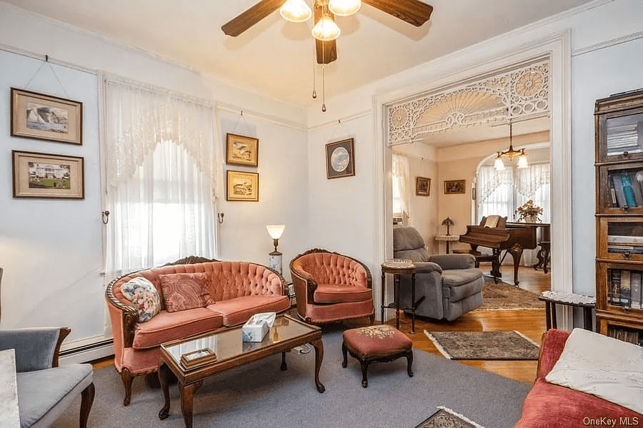 parlor with view of fretwork