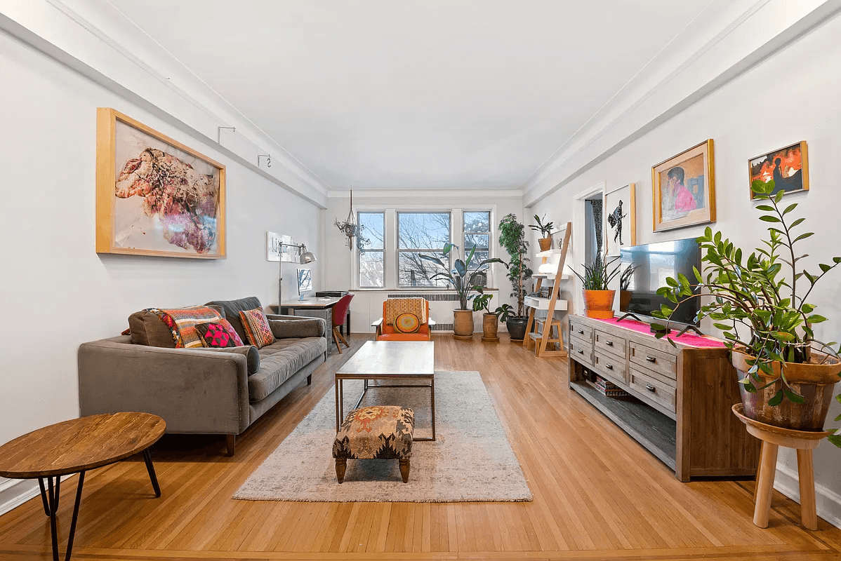 cypress hills living room with wood floors