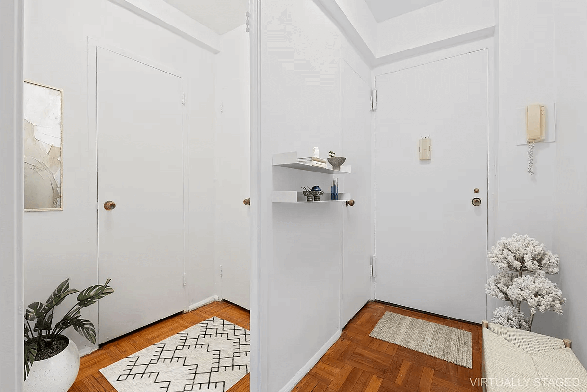 concord village - virtually staged foyer with closet