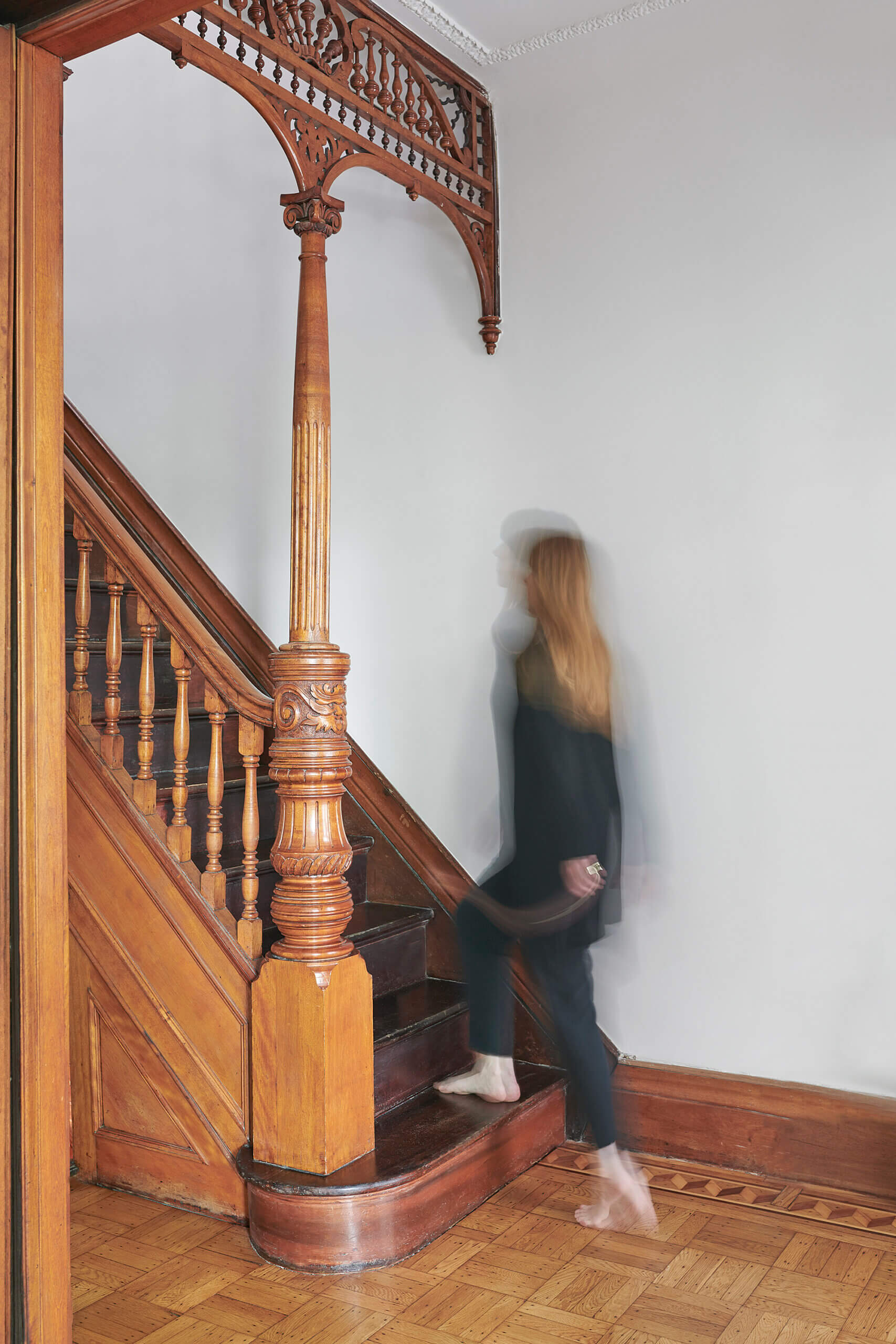 STAIR with original column and fretwork