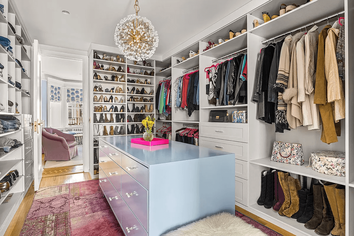 closet with built-in shelves