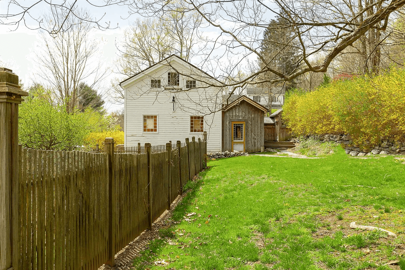 view of house with stained glass windows