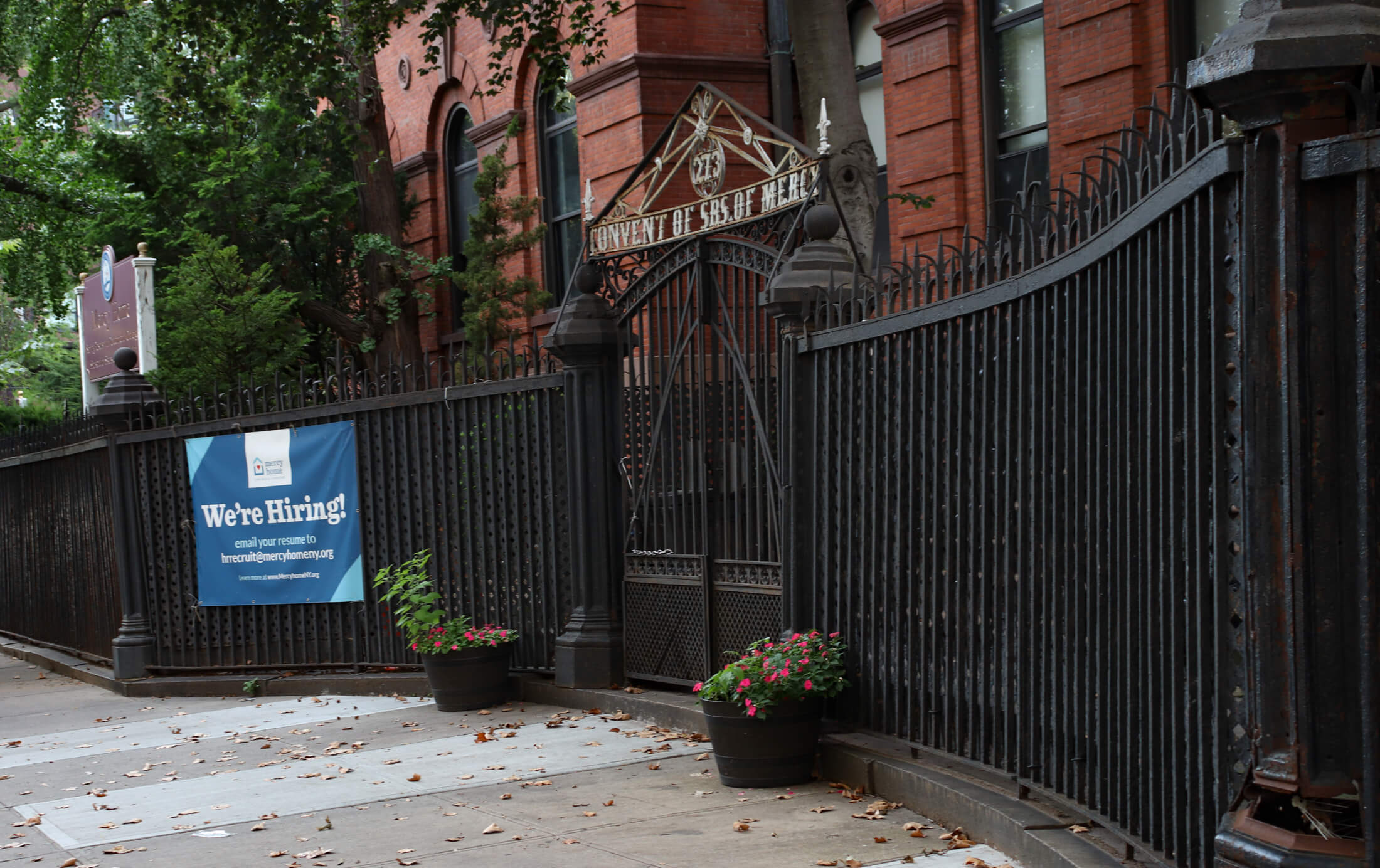 the historic entrance gate to the convent