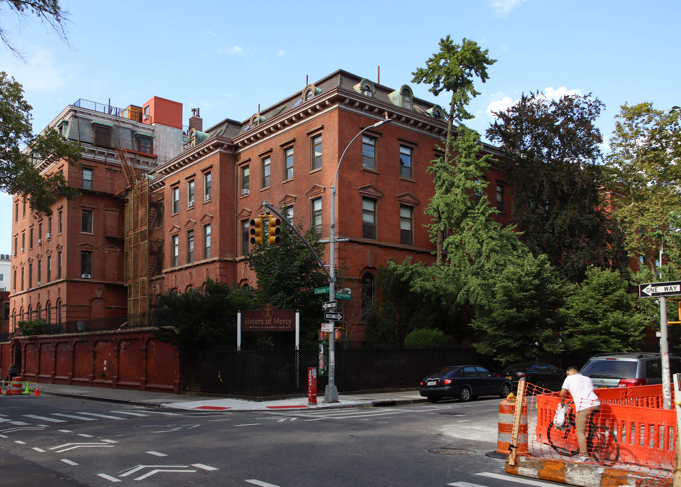 view of brick complex 