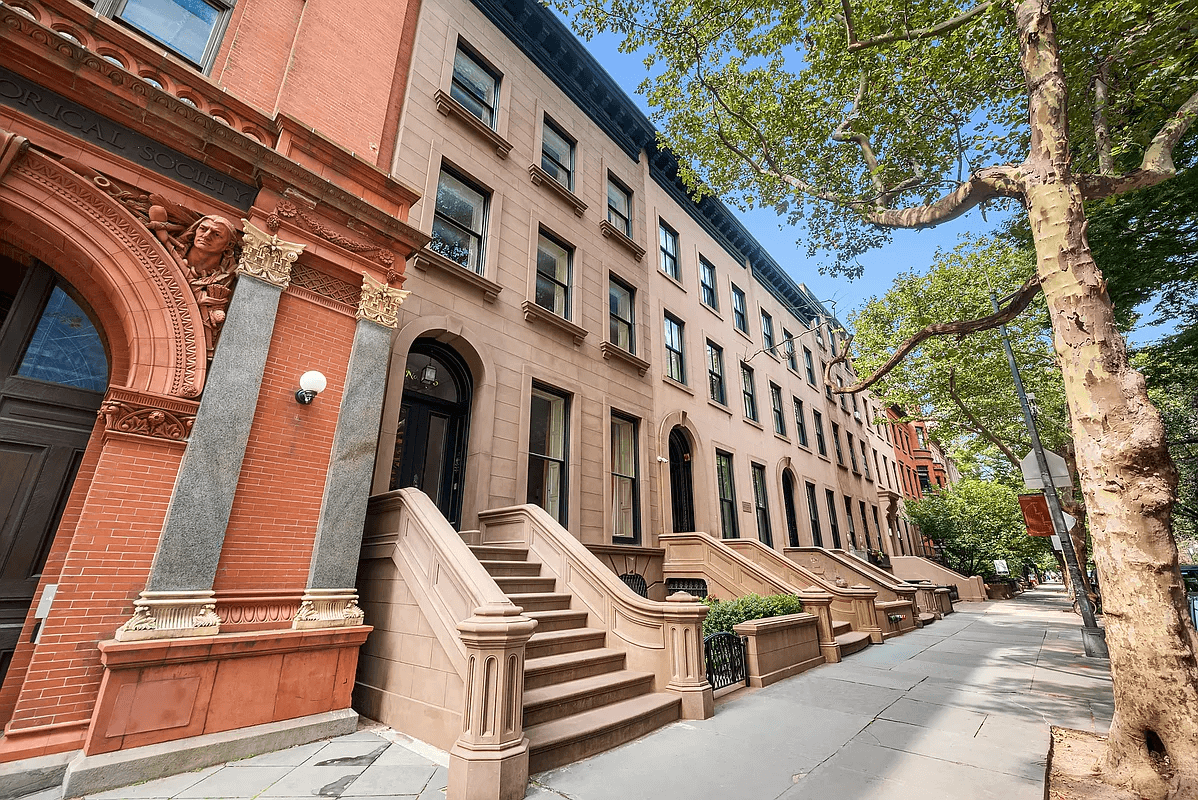 exterior of the brownstone showing adjacent center for brooklyn history