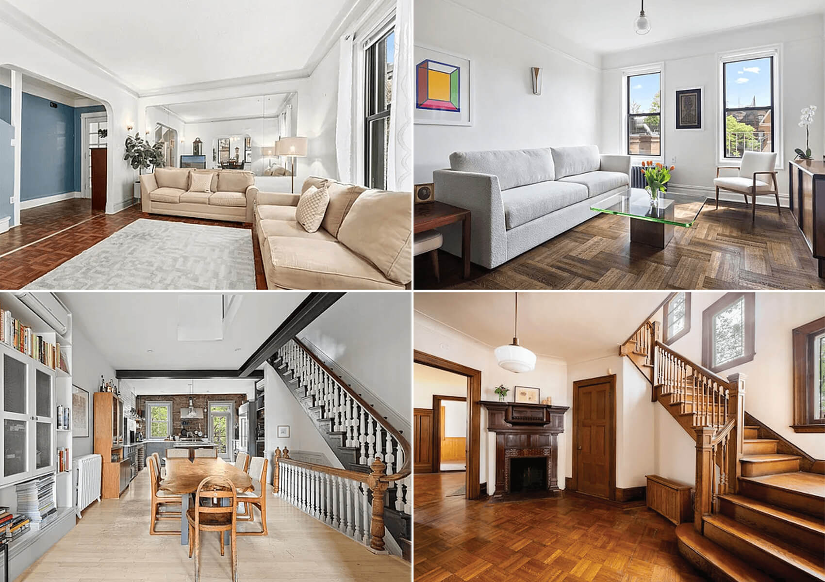 brooklyn listings - collage of brooklyn interiors