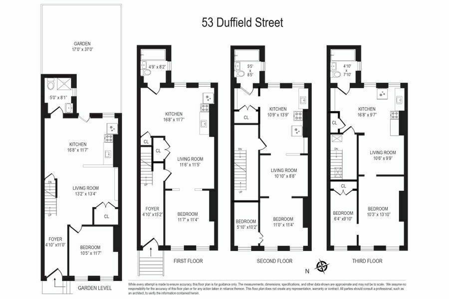 floor plan showing four units