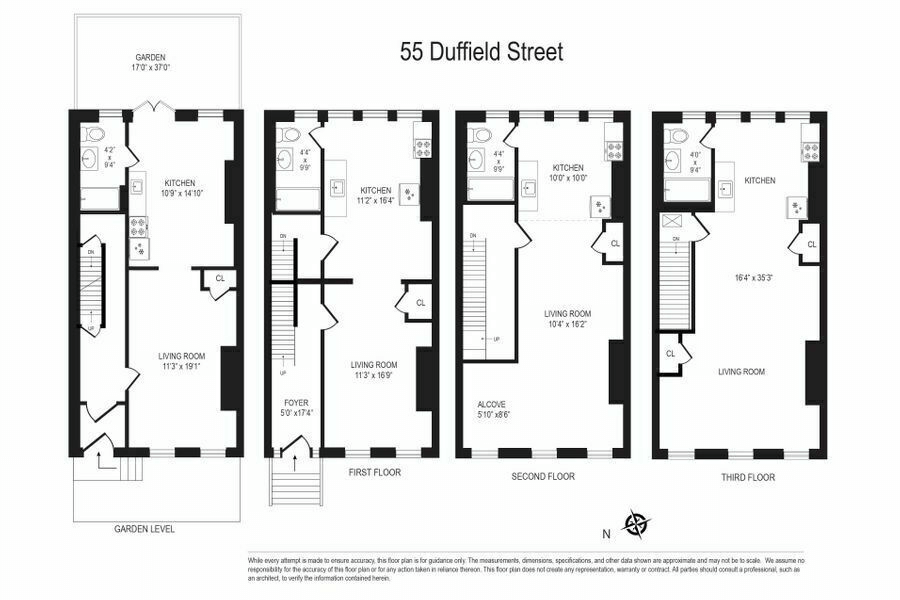 floor plan with four units