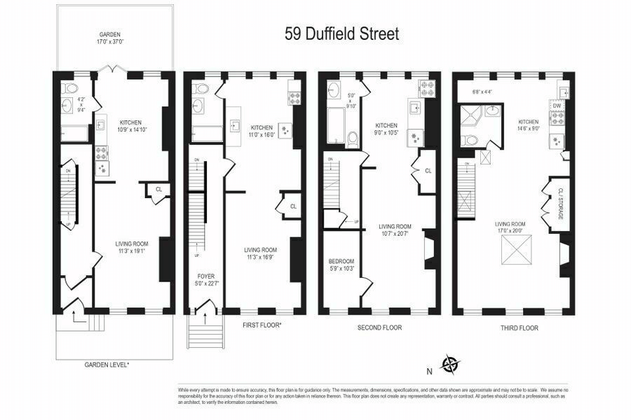 floor plan with four units