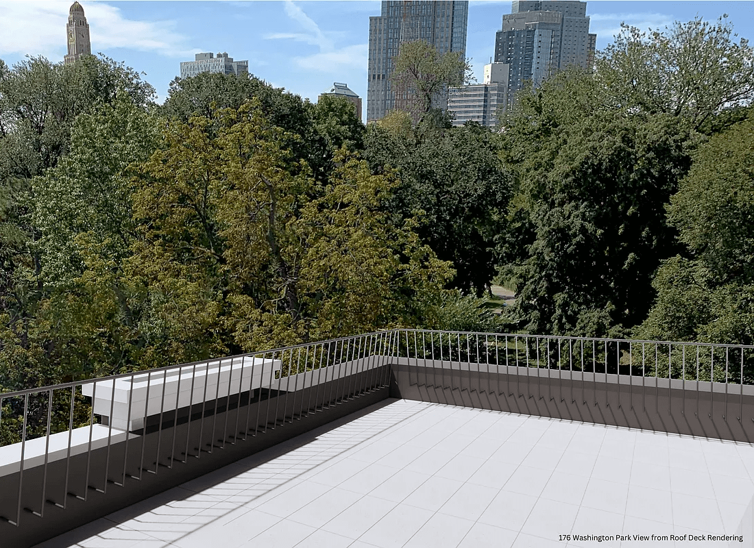 rendering of the roof deck