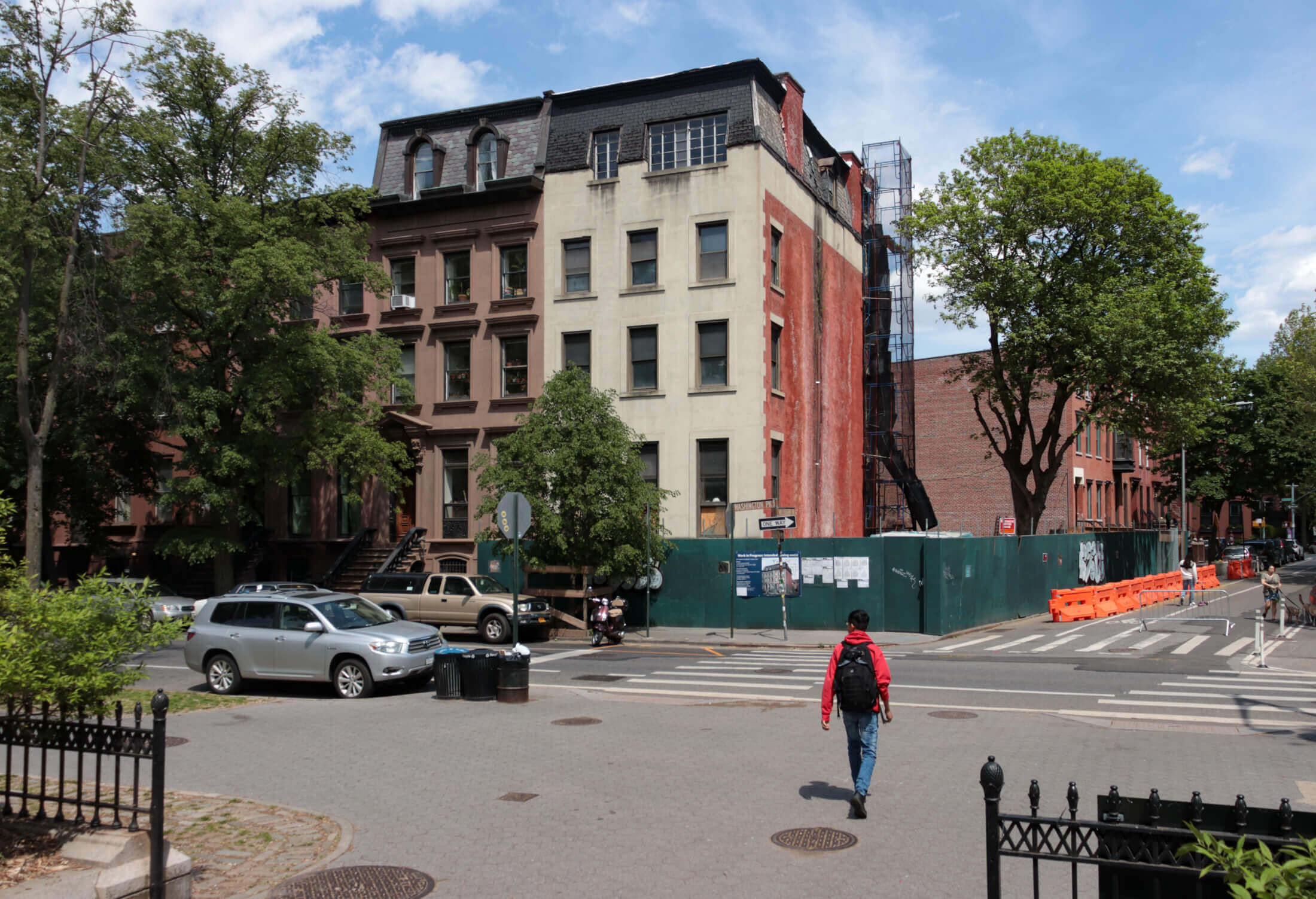 fort greene - house with scaffolding on the side