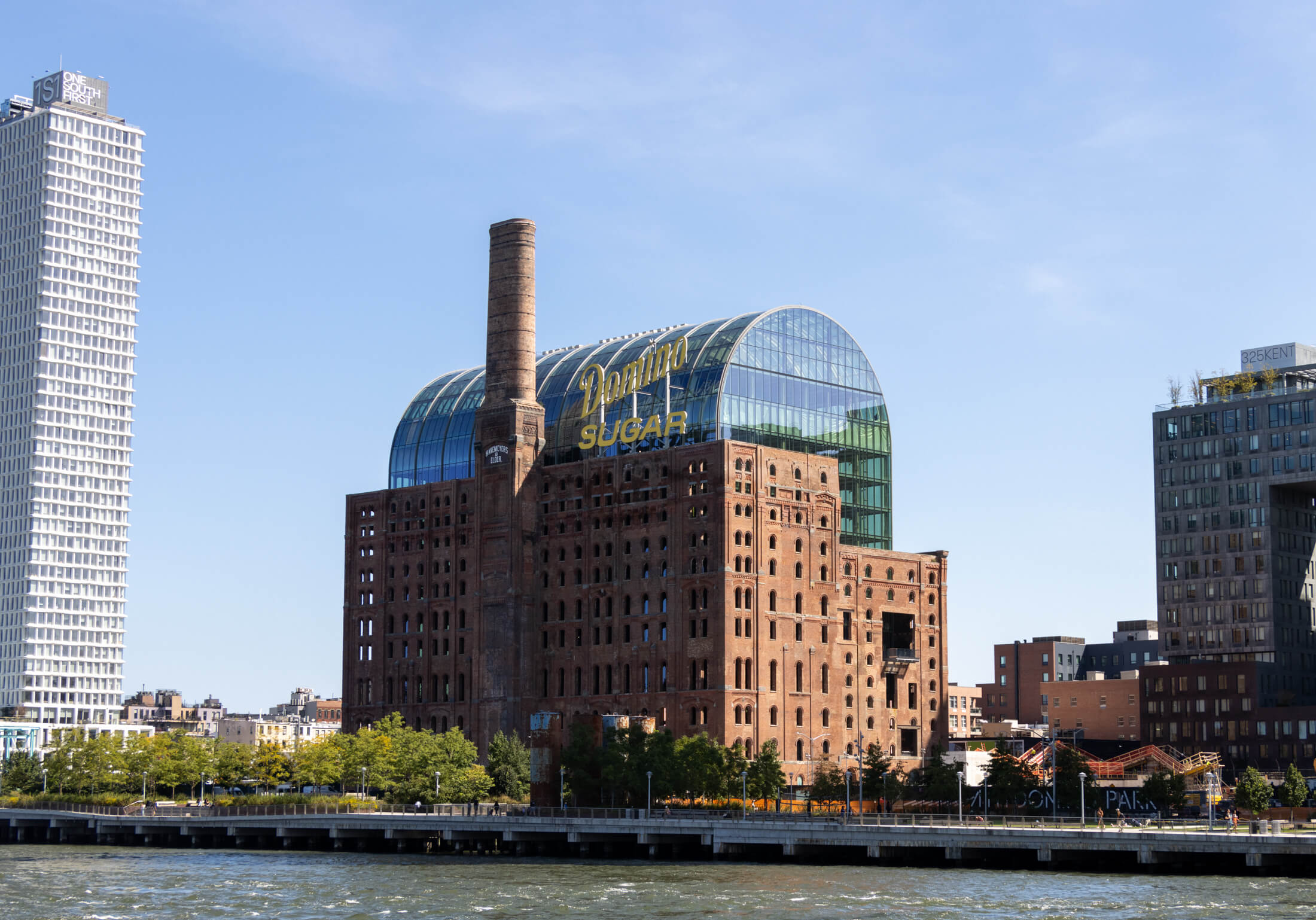 exterior of the building from the water with the dome visible