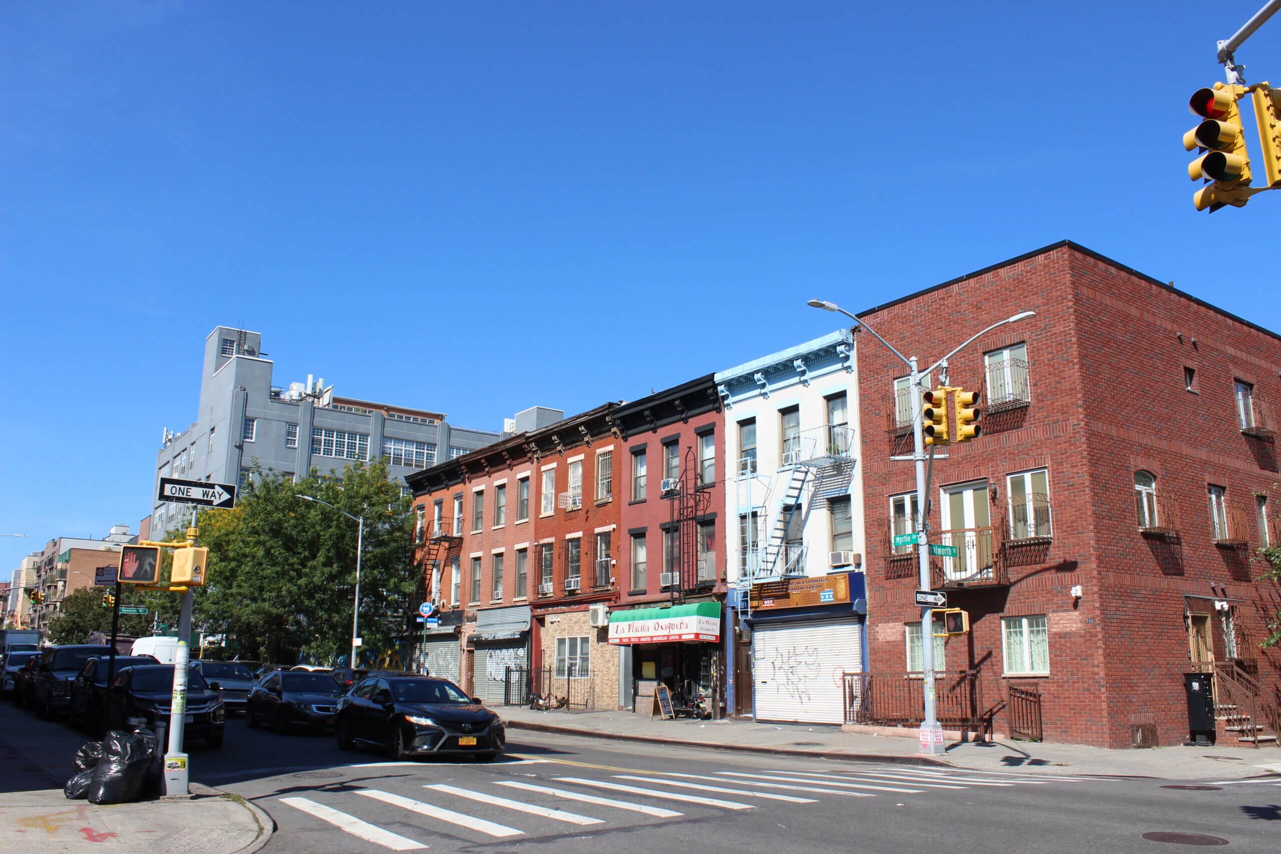 north side of myrtle avenue between spencer and walworth streets