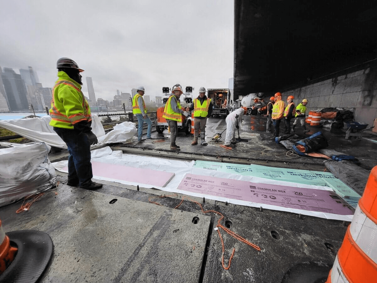 bqe - crews at work on repairs