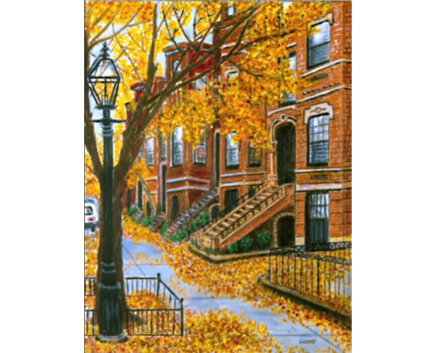 an autumn street scene