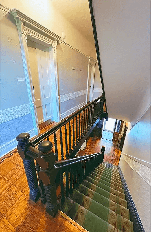 view down staircase