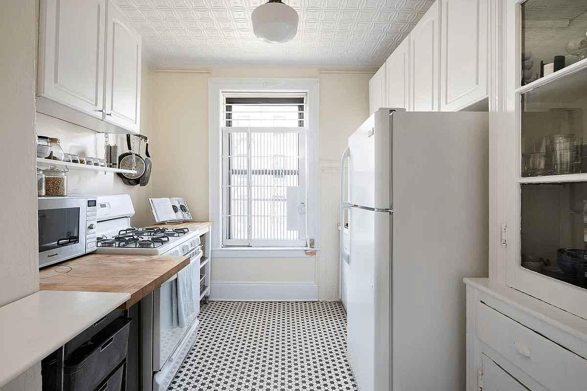 kitchen with butcher block counter