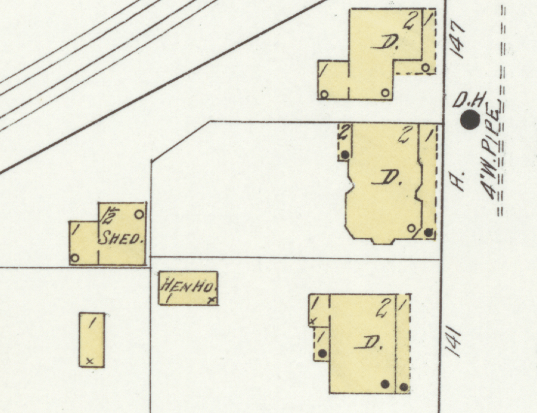 map showing the wood frame house