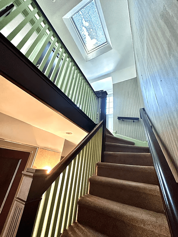 carpeted stair