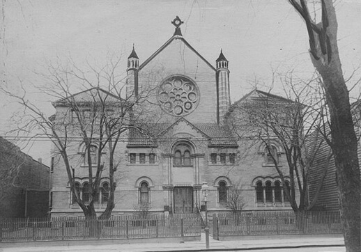 black and white photo of the religious building