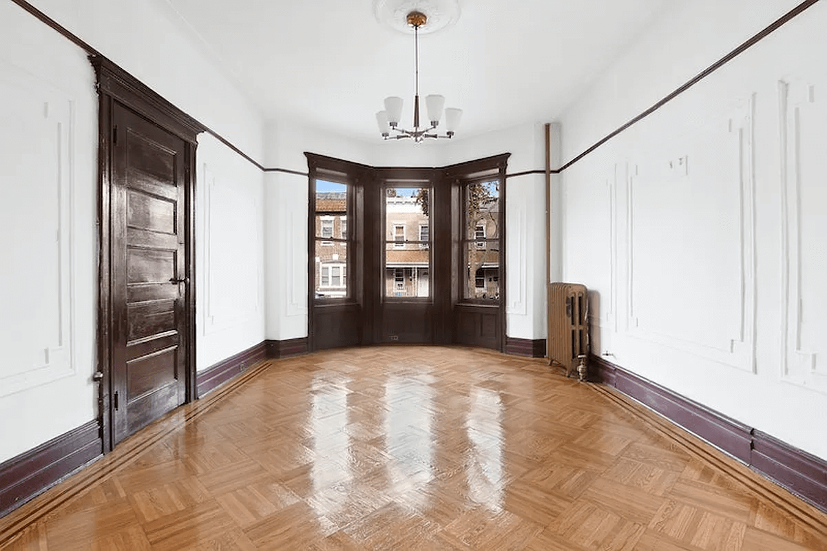 parlor with wall moldings