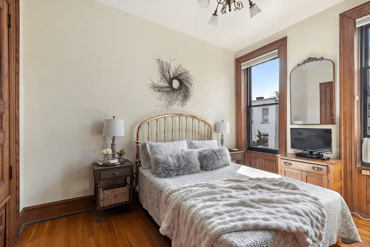 bedroom with two windows