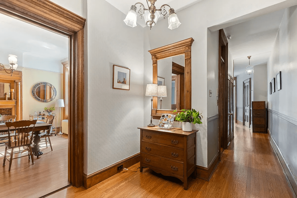 hallway with wood floors