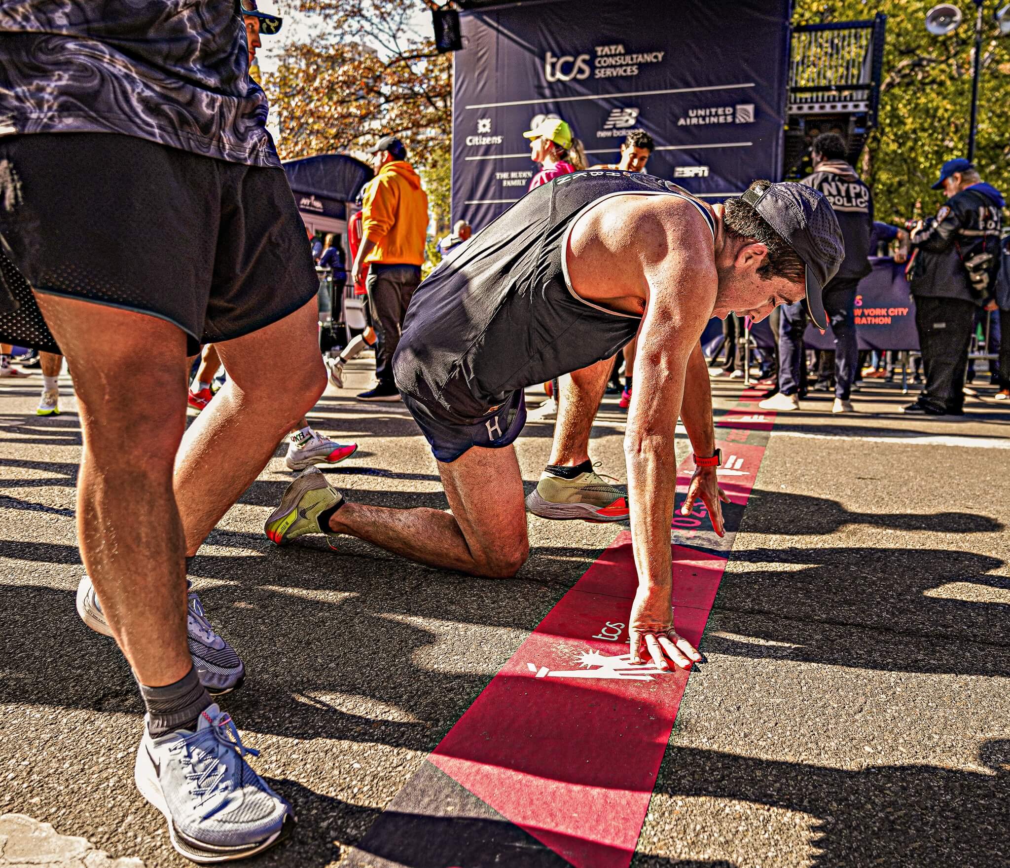 runners at the finish line